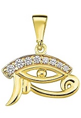 mini eye of hours cubic zirconia gold baby charm